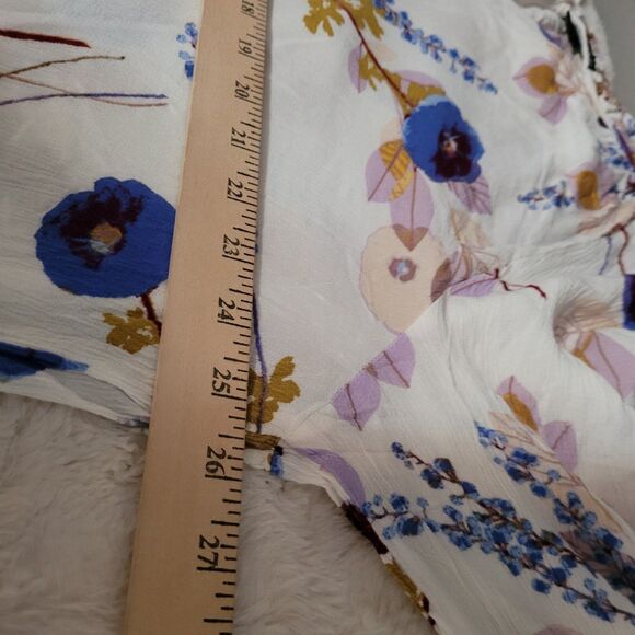 Ana Top Womens Size 1X Floral Boho Peasant Long Sleeve - Picture 4 of 7